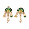 Alloy Enamel Pendants ENAM-S126-118A-NR-2