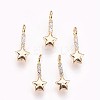 Brass Micro Pave Cubic Zirconia Charms X-KK-P157-06G-NF-1