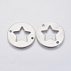 Tarnish Resistant 304 Stainless Steel Pentacle Links connectors STAS-F139-048P-2
