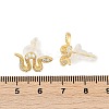 Brass Micro Pave Clear Cubic Zirconia Stud Earrings EJEW-P301-17G-5