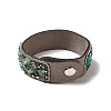 Faux Suede Snap Cord Bracelet BJEW-F428-02-5