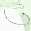 304 Stainless Steel Rhinestone Cup Chain Bracelets for Women BJEW-P376-01P-01-3