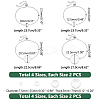 8Pcs 4 Style 304 Stainless Steel Round Cabochon Setting Bracelets DIY-UN0056-07-3