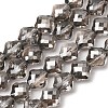 Electroplate Transparent Glass Beads Strands GL-CBA7A17-02A-12-1