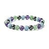 12Pcs 12 Styles Constellation Mixed Gemstone Round Beaded Stretch Bracelet Sets BJEW-JB10910-3