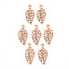 Rack Plating Brass Micro Pave Clear Cubic Zirconia Charms KK-T060-59-RS-1