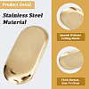 2Pcs Oval 430 Stainless Steel Jewelry Display Plate STAS-CN0001-70G-5