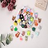 12Pcs 3 Colors Cartoon Fox Silicone Focal Beads JX716A-8
