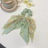 Flower Pattern Polyester Elastic Hair Accessories OHAR-PW0007-16C-2