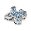 Brass Micro Pave Cubic Zirconia Beads KK-C086-05P-2
