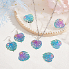 201 Stainless Steel Filigree Pendants STAS-UN0020-63MC-4