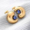 304 Stainless Steel Micro Pave Cubic Zirconia Stud Earrings LS-EJEW-B138-01G-1