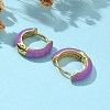 Ion Plating(IP) Enamel Hoop Earrings EJEW-G344-02G-3