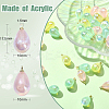 40Pcs 4 Colors Rainbow Iridescent Plating Acrylic Pendants MACR-CJ0001-59-2