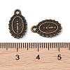 Oval Tibetan Style Alloy Charms TIBEP-D090-AB-NR-3