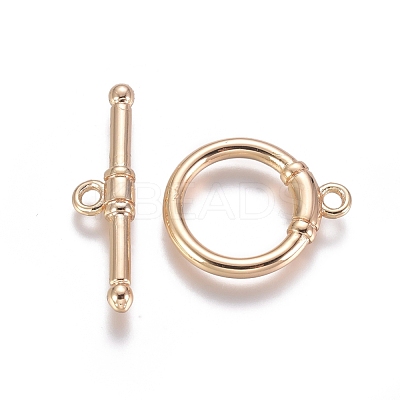 Brass Toggle Clasps KK-G381-06G-1