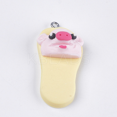Handmade Polymer Clay Pendants CLAY-S093-04F-1