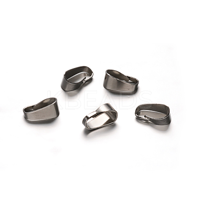 Tarnish Resistant 201 Stainless Steel Snap on Bails STAS-D111-08-1