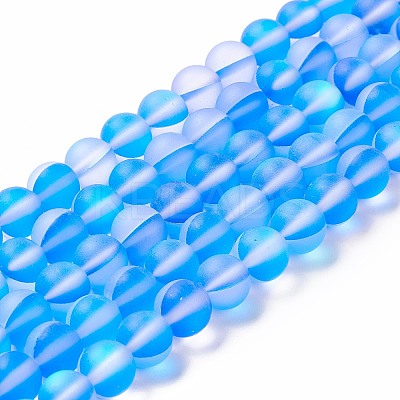 Synthetic Moonstone Beads Strands G-E573-01B-19-1