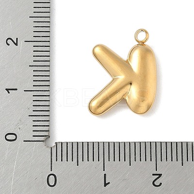 304 Stainless Steel Initial Pendants STAS-S186-12K-G-1