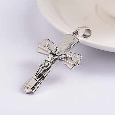 Easter Theme Crucifix Cross 304 Stainless Steel Pendants STAS-N080-07-1