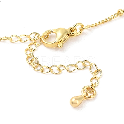 Brass Micro Pave Clear Cubic Zirconia Pendant Necklaces NJEW-Z038-01G-J-1