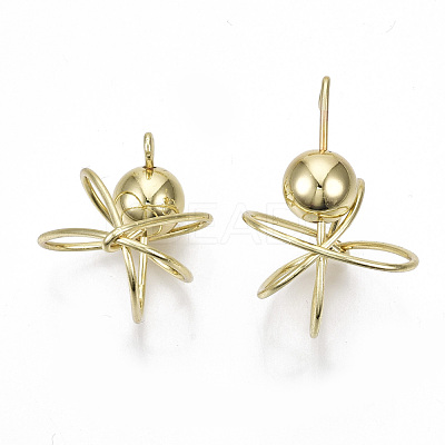 Rack Plating Alloy Wire Wrapped Pendants PALLOY-S132-152LG-RS-1