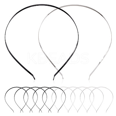 10Pcs 2 Colors Electrophoresis Hair Accessories Iron Hair Band Findings OHAR-TA0001-07-1