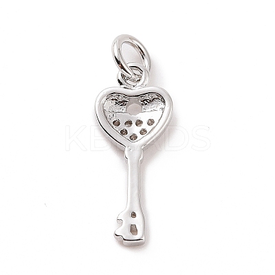 Brass Micro Pave Cubic Zirconia Pendants KK-C012-11P-1