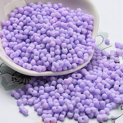 Macaron Color Opaque Frosted Glass Seed Beads SEED-K009-12B-14-1
