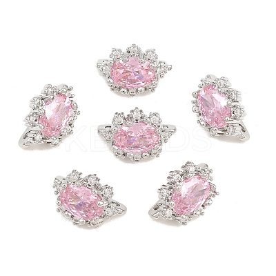 SHEGRACE Flower Brass Micro Pave Cubic Zirconia Spacer Bars XGRQ5K967-826P-1