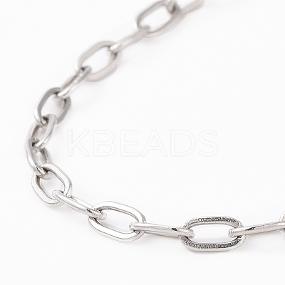 Non-Tarnish 304 Stainless Steel Cable Chain Bracelet for Men Women BJEW-E031-05J-P-1