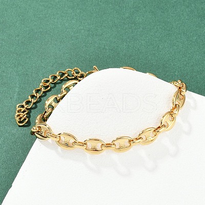 304 Stainless Steel Link Chain Bracelets for Women BJEW-Z143-25G-1