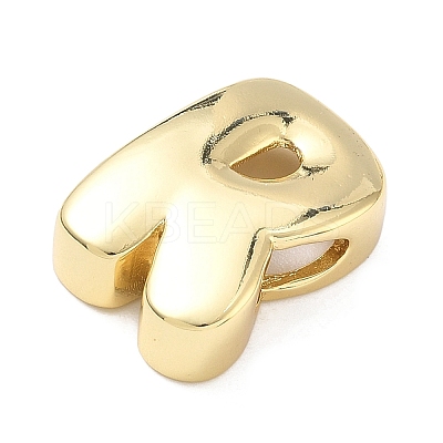 Brass Initial Beads KK-B167-27G-01R-1
