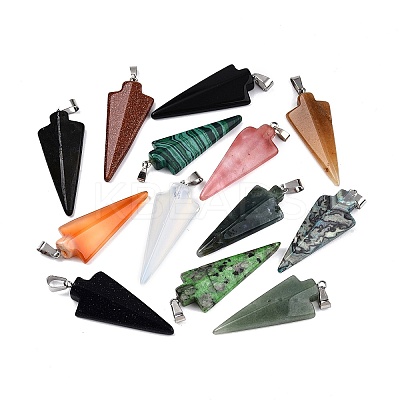 Natural & Synthetic Mixed Stone Pendants G-N344-21P-1