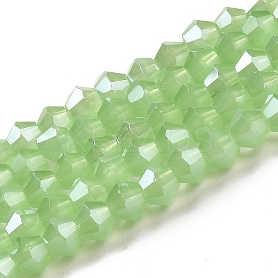 Imitation Jade Electroplate Glass Beads Strands LS-GLAA-F029-J4mm-C01-1