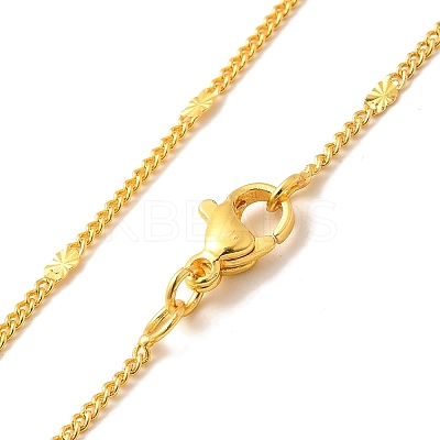 2mm Rack Plating Brass Twisted Chain Necklaces for Women Men MAK-L044-61G-1