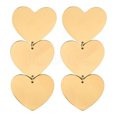 304 Stainless Steel Stud Earrings for Women EJEW-A116-01A-G-1