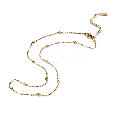 304 Stainless Steel Satellite Chain Necklaces for Women Men NJEW-Q028-12G-1