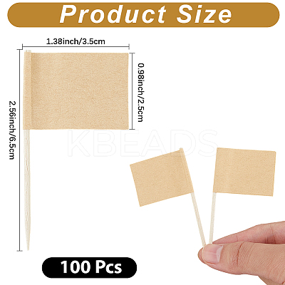 100Pcs Paper Flag Cocktail Picks DIY-CN0003-57A-1