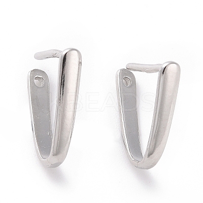 Anti-Tarnish Rhodium Plated 925 Sterling Silver Ice Pick Pinch Bails STER-D035-23P-01-1