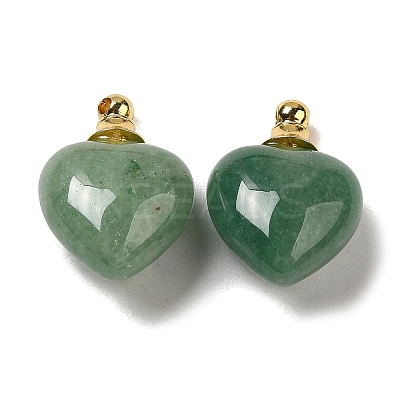 Natural Green Aventurine Perfume Bottle Pendants G-Z039-03G-06-1