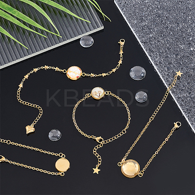 DIY Blank Dome Flat Round Link Bracelet Making Kit DIY-UN0003-85-1