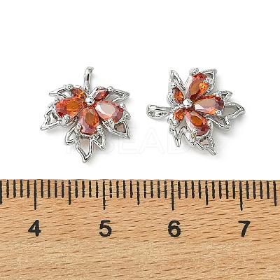 SHEGRACE Brass Cubic Zirconia Charms XGRQ3P644-614P-1