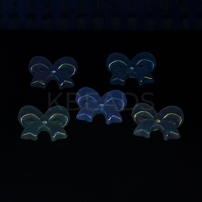 UV Plating Luminous Transparent Acrylic Beads OACR-P010-07B-1