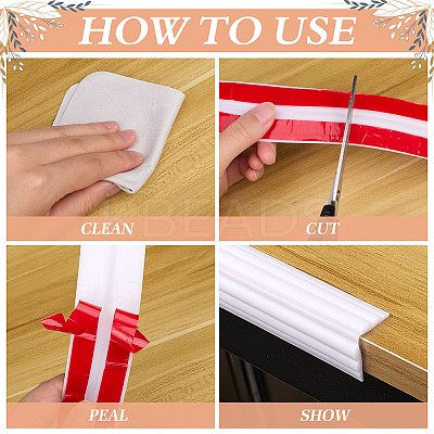 TPE Self-Adhesive Flexible Molding Trim FIND-WH20001-12A-1