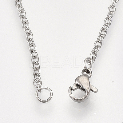 Non-Tarnish 201 Stainless Steel Pendant Necklaces LS-NJEW-T009-JN104-1-40-1