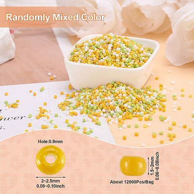 Opaque Glass Round Seed Beads GLAA-TAC0025-07A-07-1