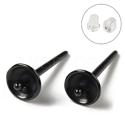 Hypoallergenic Bioceramics Zirconia Ceramic Stud Earring Findings FIND-Z007-01C-02-1