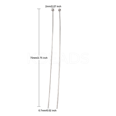 Tarnish Resistant 304 Stainless Steel Ball Head Pins LS-STAS-K146-045-0.7x70mm-1